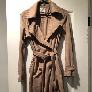 Zara Basic Suede Trenchcoat